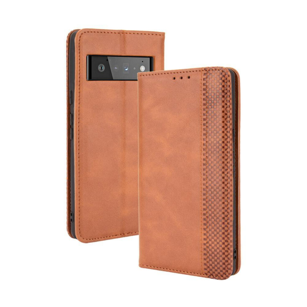 Case For Google Pixel 6 Pro Magnetic Closure Pu Leather Wallet 9048212943945