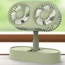 Hesroicy Desk Fan Adjustable USB Powered 3 Speeds Double Motor Foldable Fan for Home