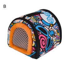 leaveforme Small Animal Carrier with Detachable Strap Zipper Closure Portable Hamster Guinea Pig Travel Carrier Bag Pet Supplies