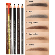 Eyebrow Pencil Set Waterproof Long Lasting 5 Colors Smudge Proof for Natural Precise Brow Shaping