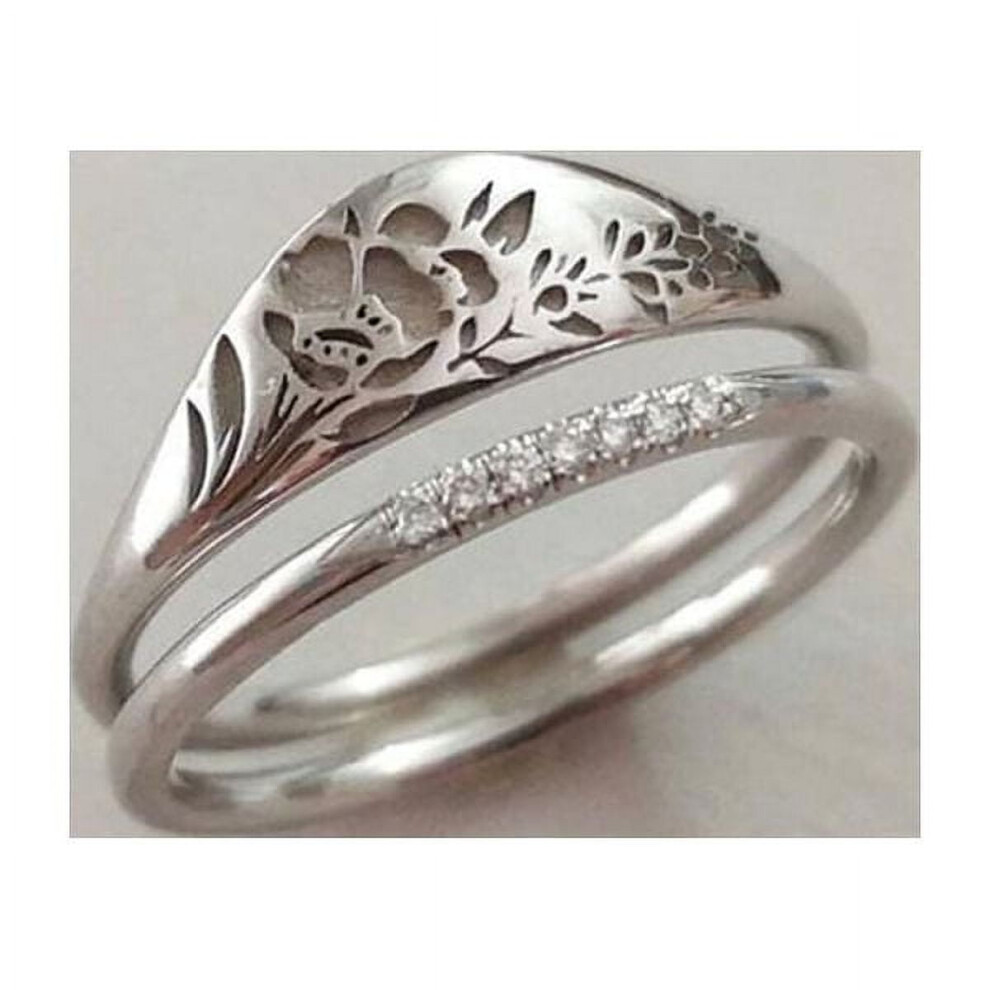 Clearance for Women Rings MIARHB Elegant Woman Simple 18K Pure Gold Carved Rose Flower Ring Anniversary Gift-image-OPC-PR8QH7B-NEW