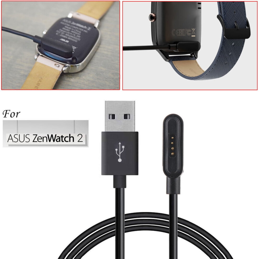 Kcavykas For Compatible With Asus Zenwatch 2 Smart Watch Usb Magnetic Faster Charging Cable Charger Flash Deals 9048212947202