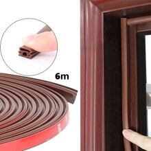 6M Silicone Door Seal Strip for Soundproofing and Weatherproofing
