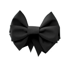 Christmas Tree Topper Bows 19.6" * 23.6", DIY Large Bows for Door, Wreath, Holiday Ornament, Black