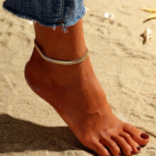 NANAHuang Fashion Silver Color Stretchy 1/2/3/4/5 Rows Bracelet Anklet Ankle chain Rhinestones Foot Jewelry Crystal Bracelet