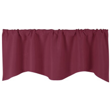 Begine Clearance Curtain,Christmas Solid Window Dressing Rod Pocket Curtains Scalloped for Kitchen Dark Red 1 Pc,1X Curtain