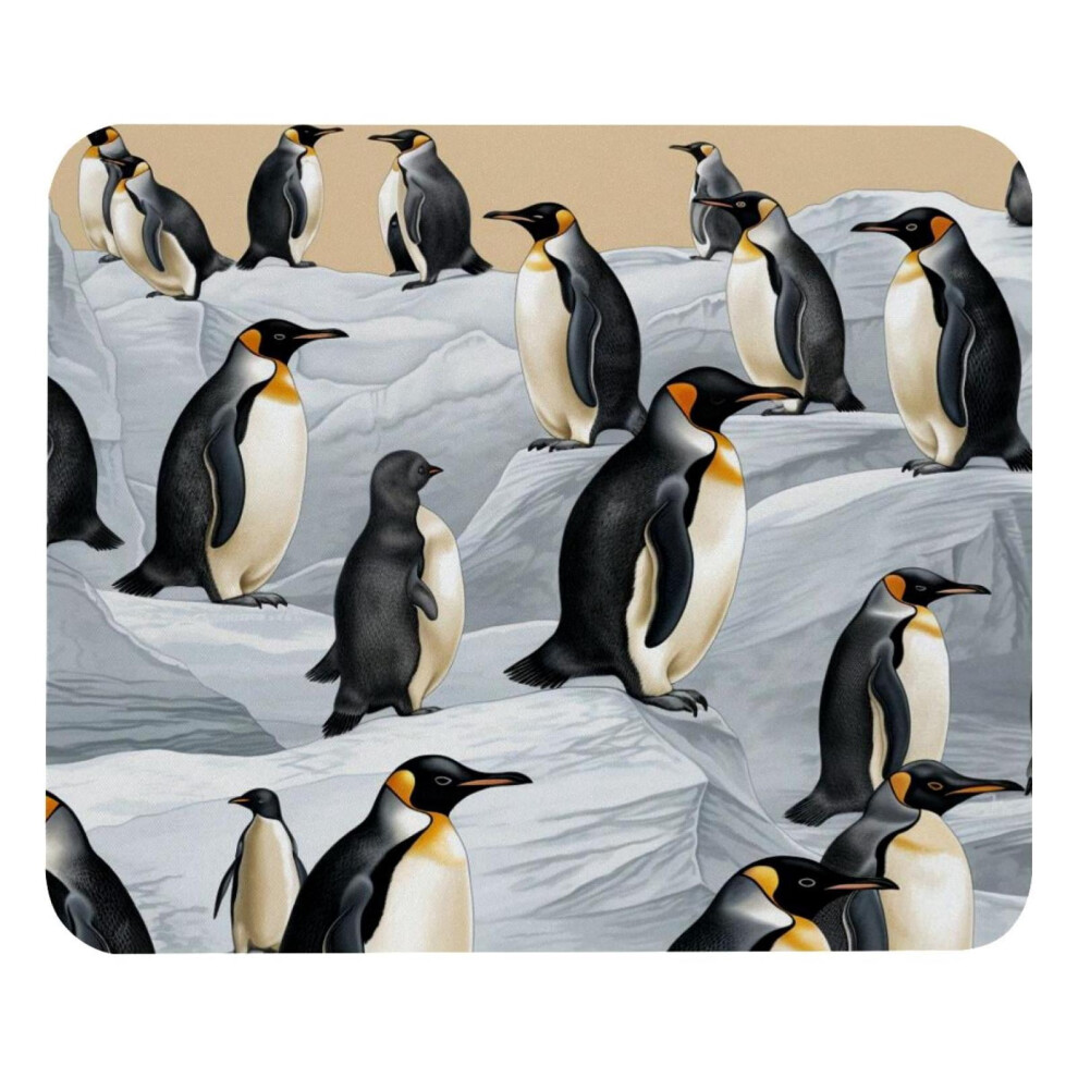 Penguins Cute Mouse Pad, Customized Premium-Textured Mouse Mat,Non-Slip Rubber Base Small Mousepad, 8.3X9.8in 9322103125864
