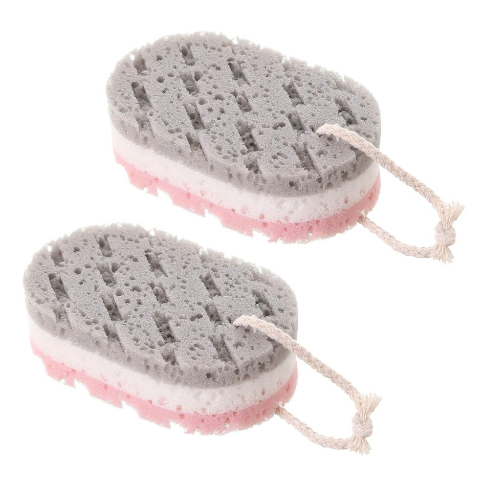 Exfoliating Sponge 2PCS Soft Bath Body Scrubber for Gentle Full Body Cleansing and Smooth Skin