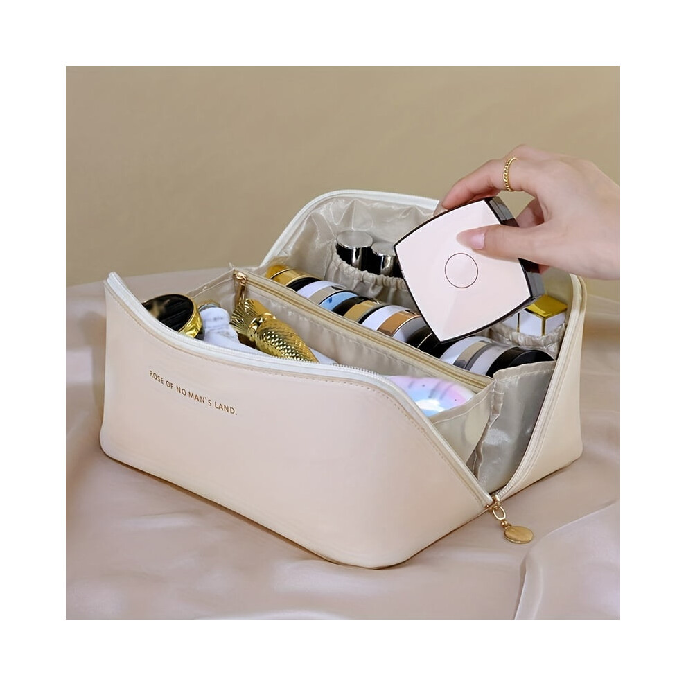 Lightweight Makeup Bag for Travel Minimalist Toiletry Pouch with Zipper