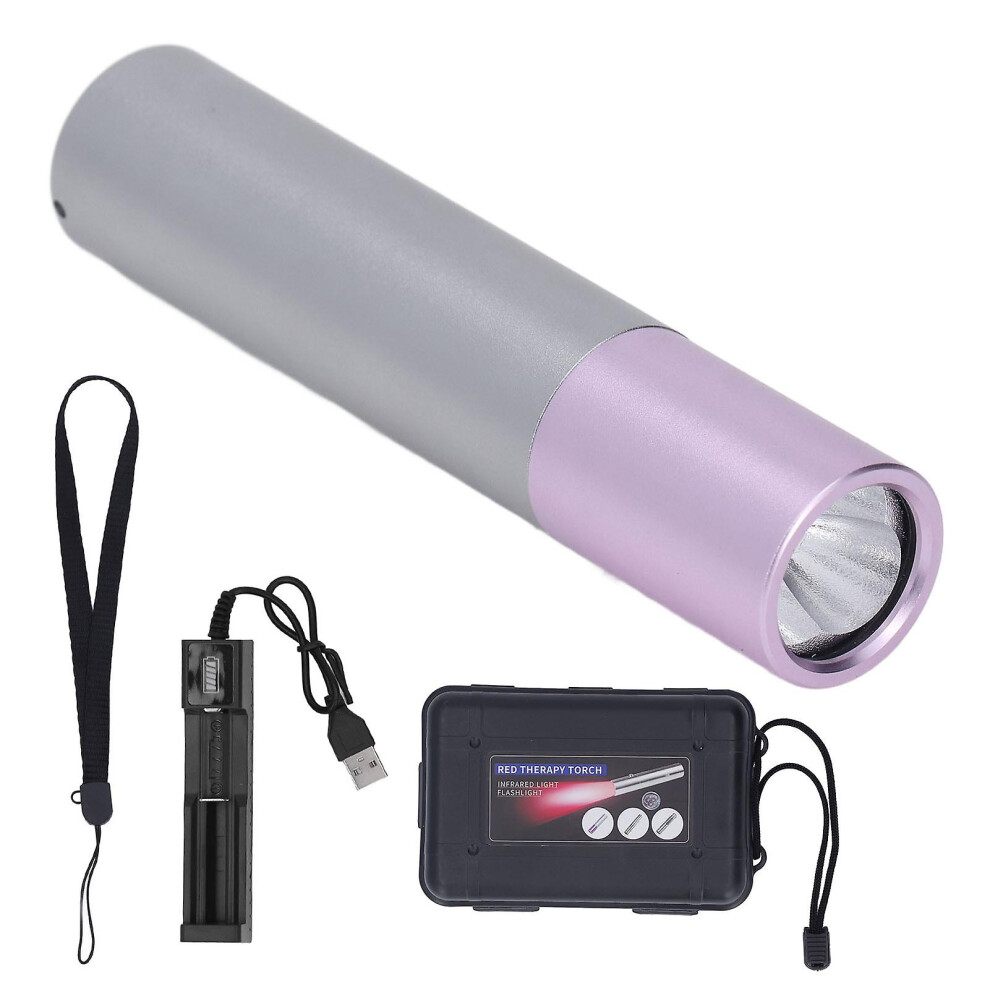Infrarot-LED-Taschenlampe 630 nm 660 nm 850 nm Rotlichttherapie-Taschenlampe zur Linderung von Gelenkmuskelschmerzen Tragbares Design Aluminiumkörper