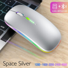 Bluetooth Wireless Mouse with USB Rechargeable RGB Mouse for Computer Laptop PC Macbook Gaming Mouse Gamer 2.4GHz Portable