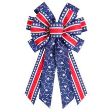OYIGU American Independence Day Bow Large Decorative Fourth Of July Collection Ribbon Red White And Blue Accessories, for Home Outdoor Indoors
