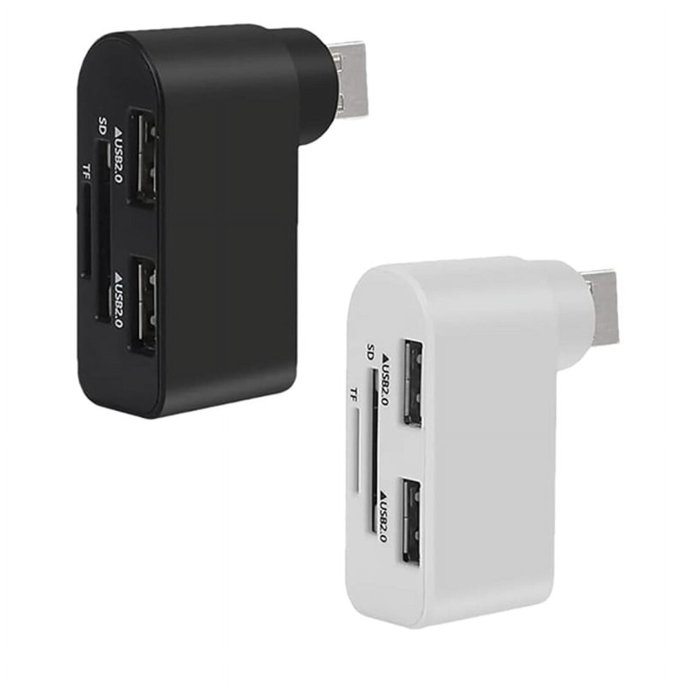 4 In 1 Rotatable Usb Hub,Laptop Hub, Portable 180 Degrees Rotate Usb Hub, Usb Hub Docking Station (+White) Black/White 9322103934695