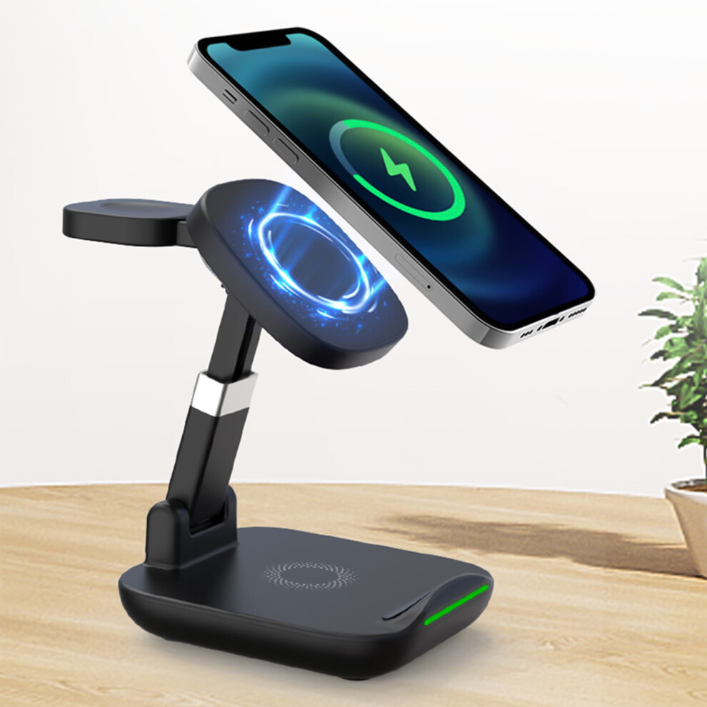 Lmueinov 3-In-1 Foldable Wireless Charging Station, 15W Magnetic Fast Charger Stand For Multiple Devices 9338982143875