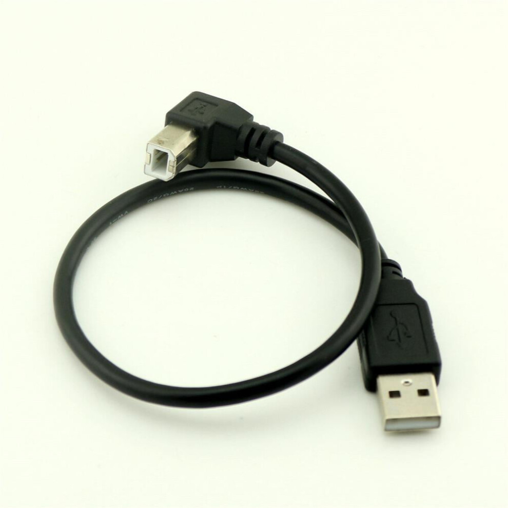 For 1Pcs 1Ft Down Angled Usb 2.0 B Male To A Male Conversion Cable Printer Adapter Cord 9338982143844