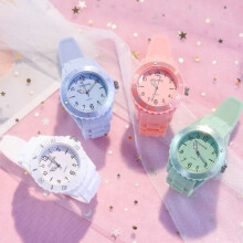 Children's Gift Soft Silicone Bracelet Digital Watch Wristwatch Children's Watches LILA LILA PURPLE