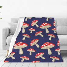 Red Mushrooms Ultra-Soft Micro Flannel Blanket Microfiber Throw Blankets All Seasons Warm Blanket for Bed Chair Couch Sofa Living Room Crib 40"X30"