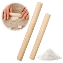 2 Pcs 11.8 * 9.8 inch Wood Rolling Pin,Wood Dough Roller Classic Wooden Rolling Pins Kitchen Tools for Bread Pastry Pizza Fondant Pie Crust