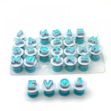 Alphabet & Numbers Fondant Cake Mold, Cookie Stamp, Embosser Cutter, Compatible with DIY Biscuit Decorating Tools