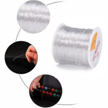Large roll of transparent elastic thread for jewelry making 100 transparent 1mm