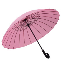 Pink Large Windproof Golf Umbrella with UV Protection and Long Handle for Rain or Sun