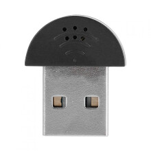 Uadme Super Mini USB Microphone, Portable 360 Omnidirectional Audio Voice Mic for PC, Laptop, Compatible with Windows macOS (Black)