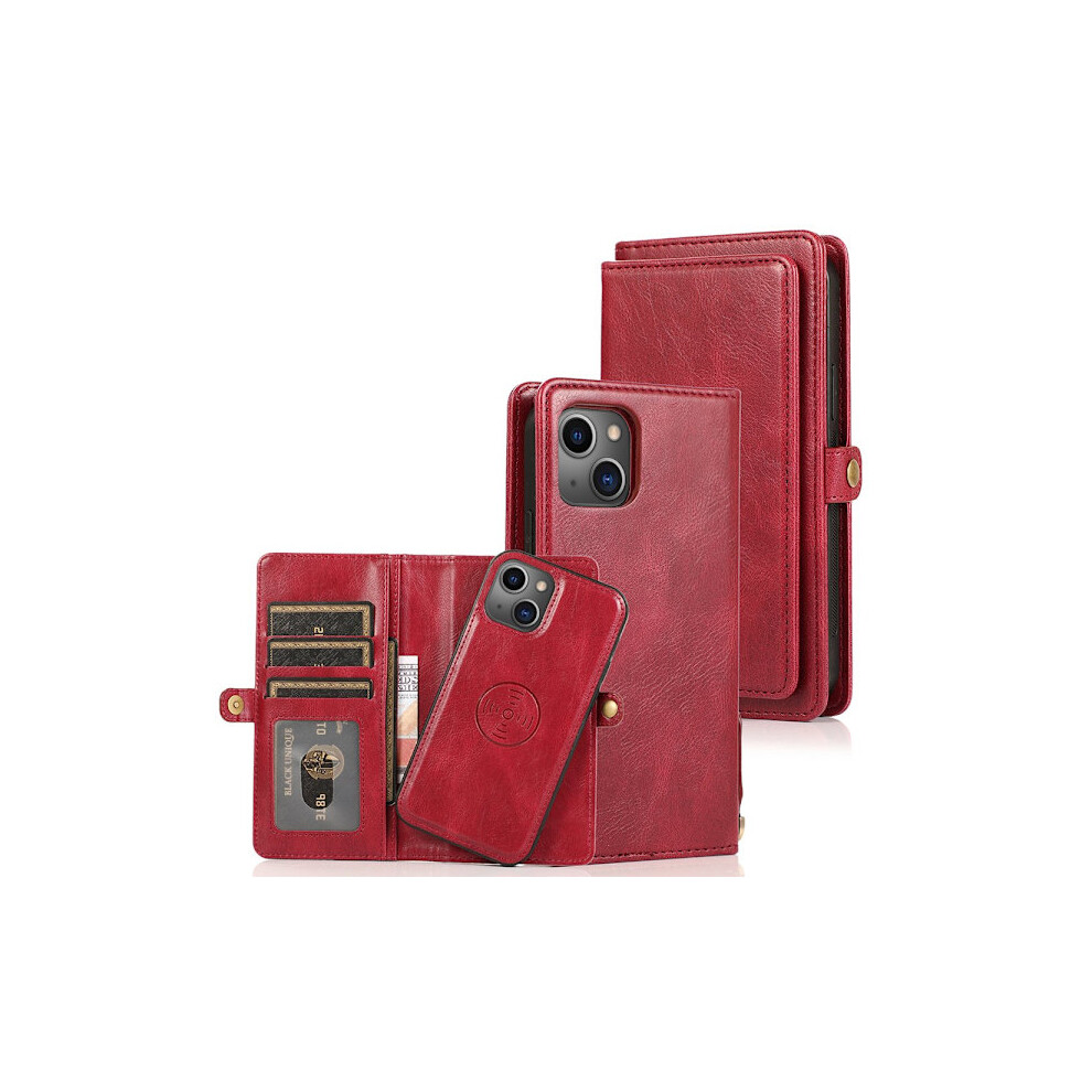 Compatible With Iphone 13 - Professional Practical Wallet Case Red 9402001788672
