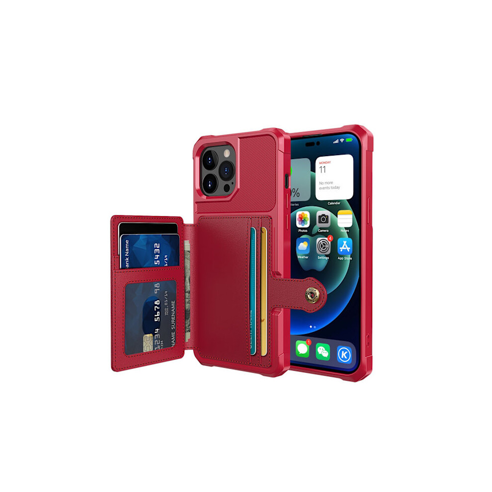 Smooth Case With Card Slot - Compatible With Iphone 14 Pro Max Red 9402001788740