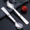 304 Stainless Steel Folding Spoon for Outdoor Use, Tri-fold S Fork 8