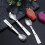 304 Stainless Steel Folding Spoon for Outdoor Use, Tri-fold S Fork 3
