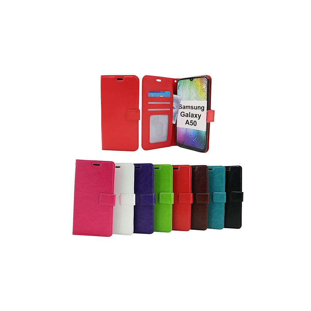 Crazy Horse Wallet Compatible With Samsung Galaxy A50 (A505fn/Ds) Black 9402001789143