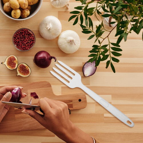 White Silica Practical Gift Spaghetti Fork Cooking Spoon and Spatula Kit 2
