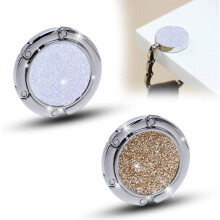 pcs Handbag Hook, Non-Slip Foldable Bag Hanger, Round Metal Holder for Hanging Handbag & Small Items
