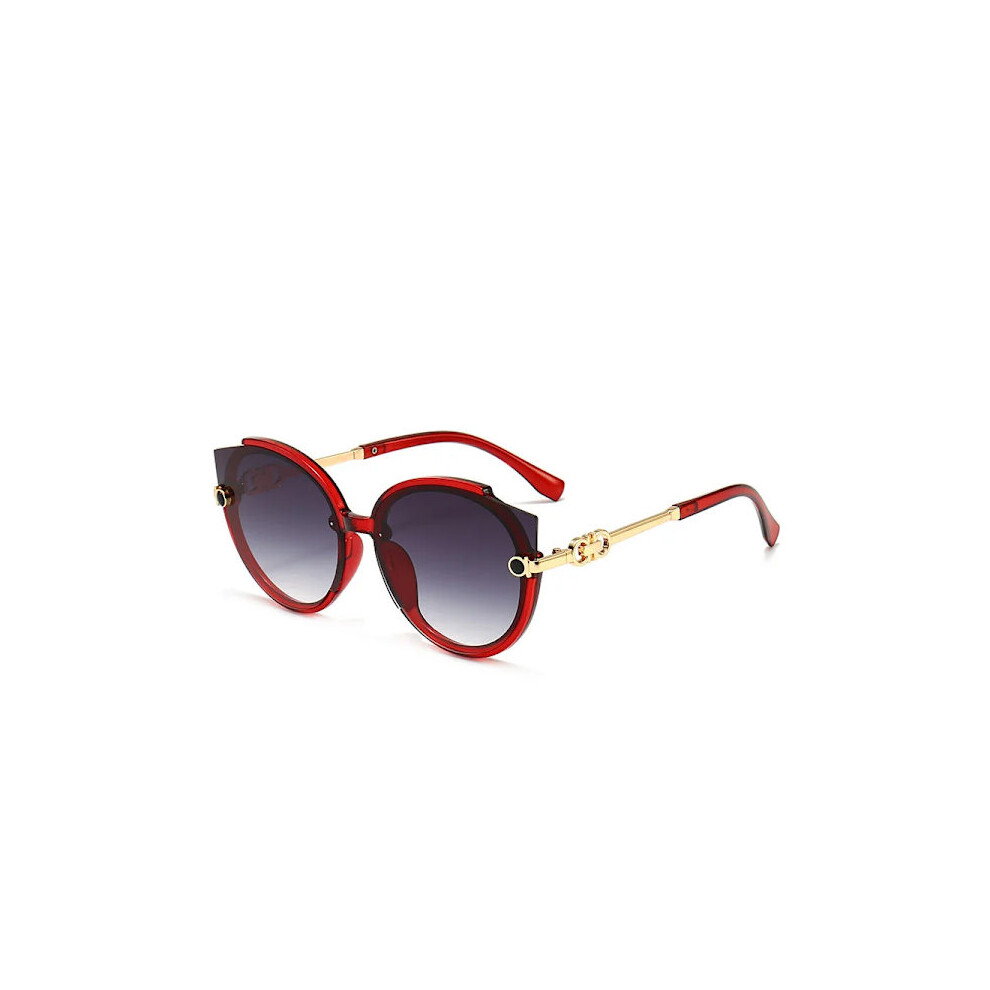 New Vintage Cat Eye Round Sunglasses, Korean Version Metal Rimless Sunglasses, Luxury Sunglasses Uv400 C7 As Shows 9085618247246