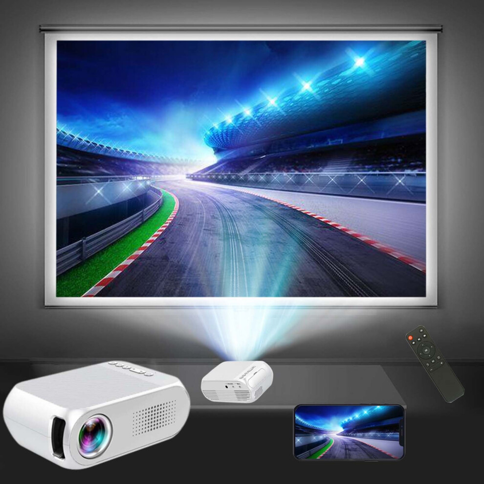 Projector Gnobogi Home Audio Mini Projector Home Led Portable Small Projector 1080P Projector,Dolbys Audio Support, Tv Stick, Laptop Clearance 9085618247765