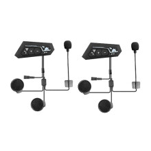 2 Sets Motorcycle 5.0 Bluetooth Helmet Intercom Universal Pairing Headphone Headset with CNC Noise Reduction BT22