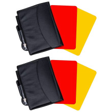 Soccer Referee Card Sets,Warning Referee Red and Yellow Cards with Wallet Score Sheets,Pencil Soccer Accessories