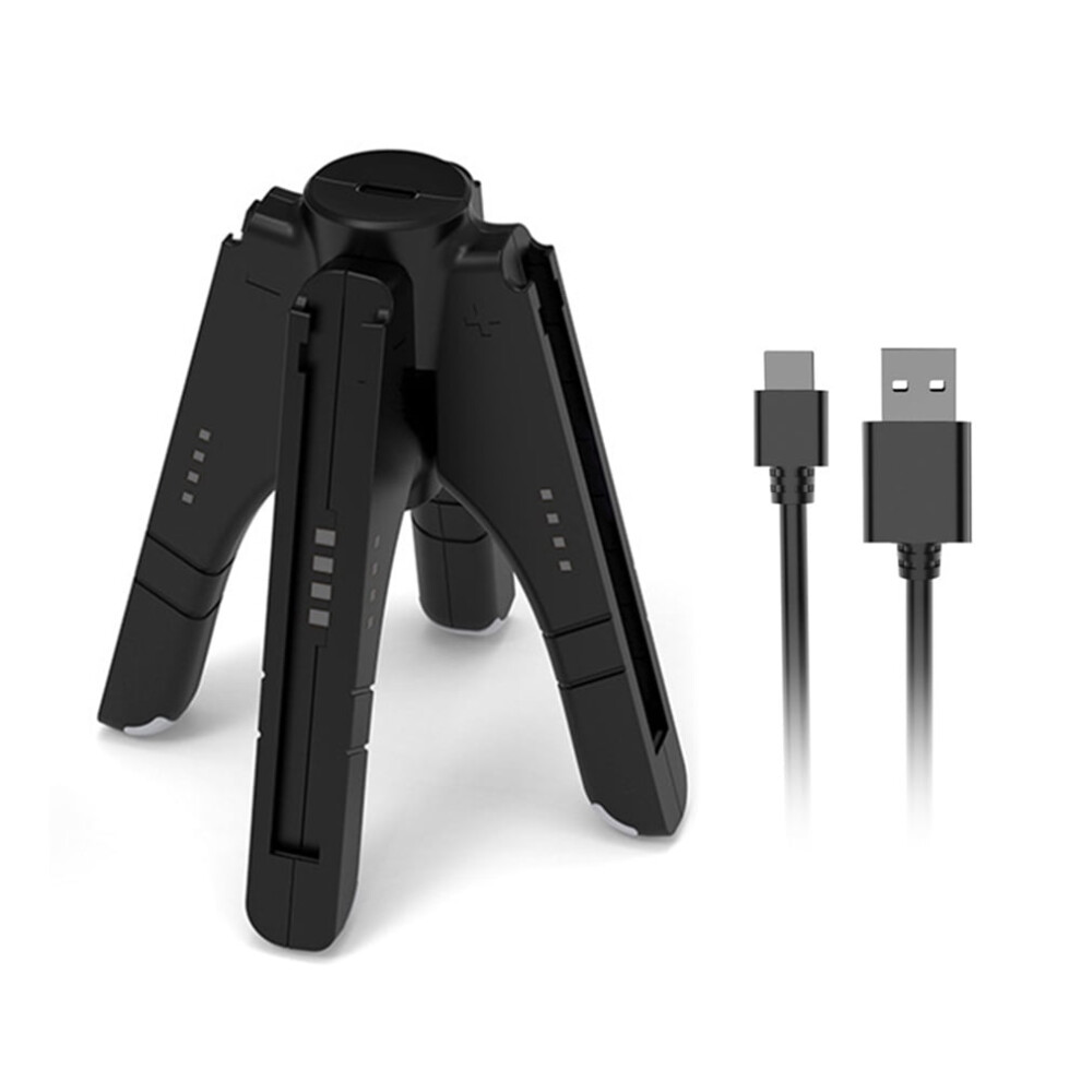 Jixopn 4 In 1 Controller Charger With Cable Handle Grip Dock Stand For Compatible With Nintendo Switch/Switch Oled Black 9085618764026