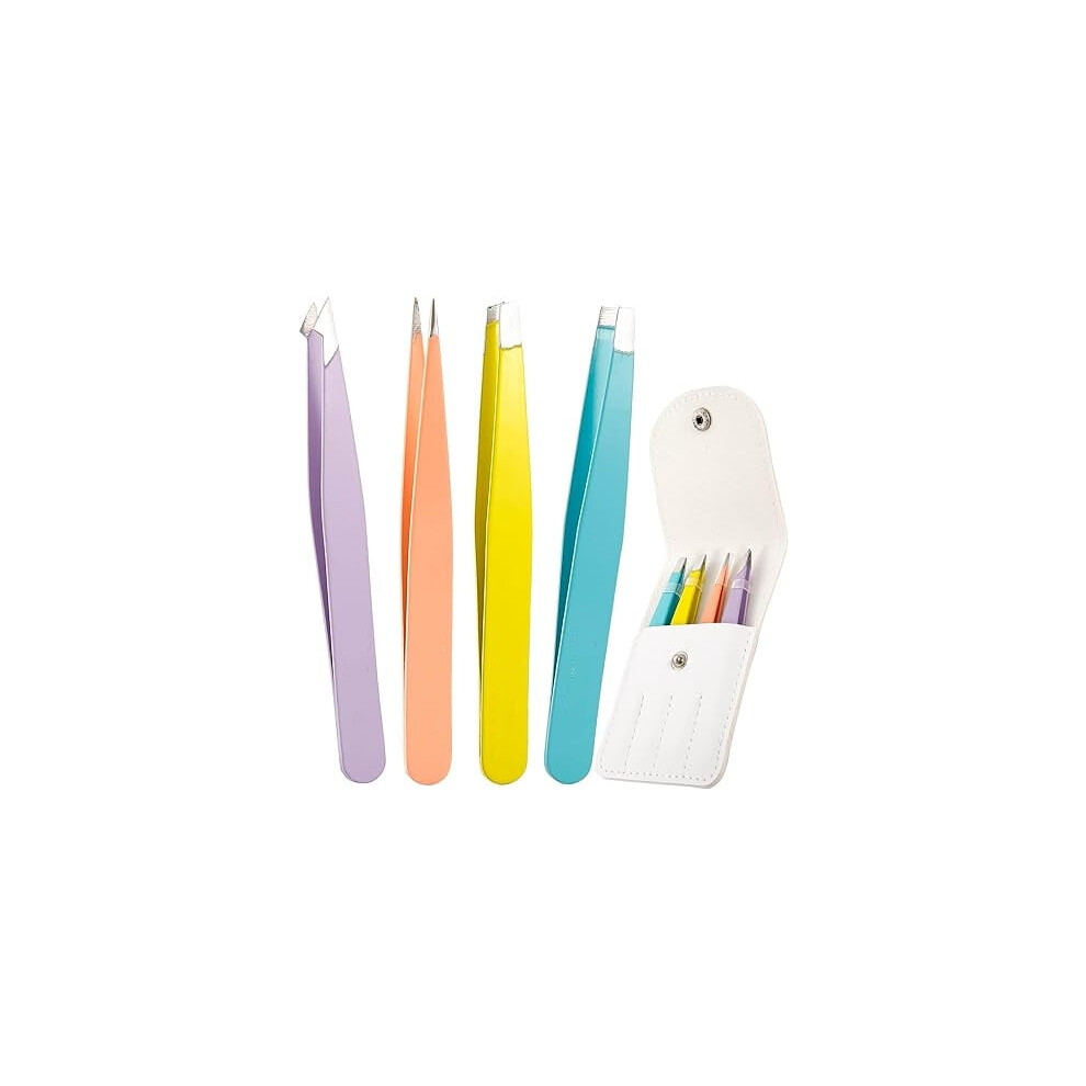 Tweezers for Eyebrows,Eyebrow Tweezers Set for Ingrown Hair Removal Eyelash Extension Eyebrows Plucking Tweezers