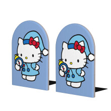 2 Pack Hello Kitty Bookends Cute Cartoon Book Stopper Heavy Duty Premium Metal Decorative Book End Supports For Kids Shelves Room Office