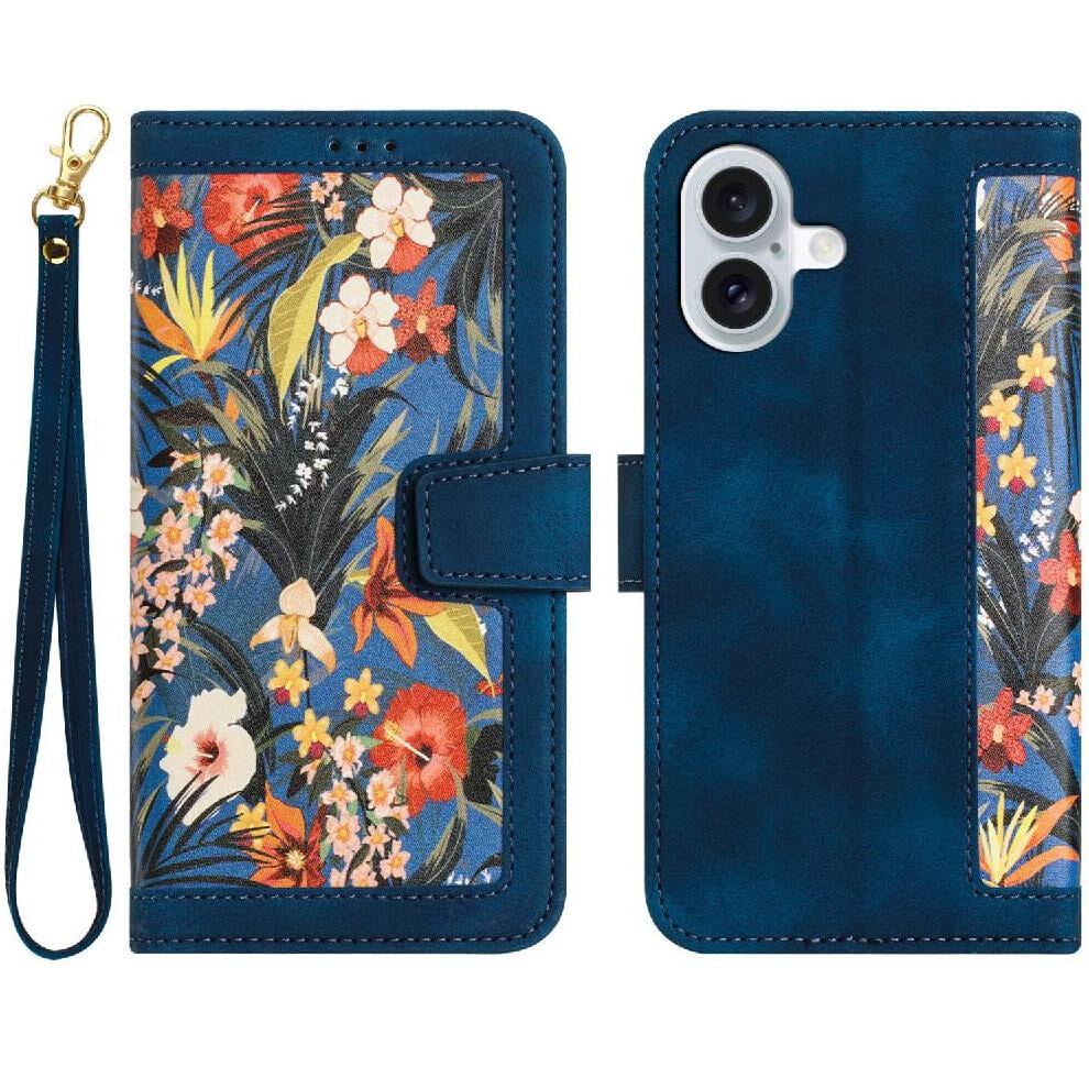 Wallet Case For Compatible With Iphone 16 Plus Kickstand Pu Leather Magnetic Closure Anti Scratch Card Holder 9085618766228