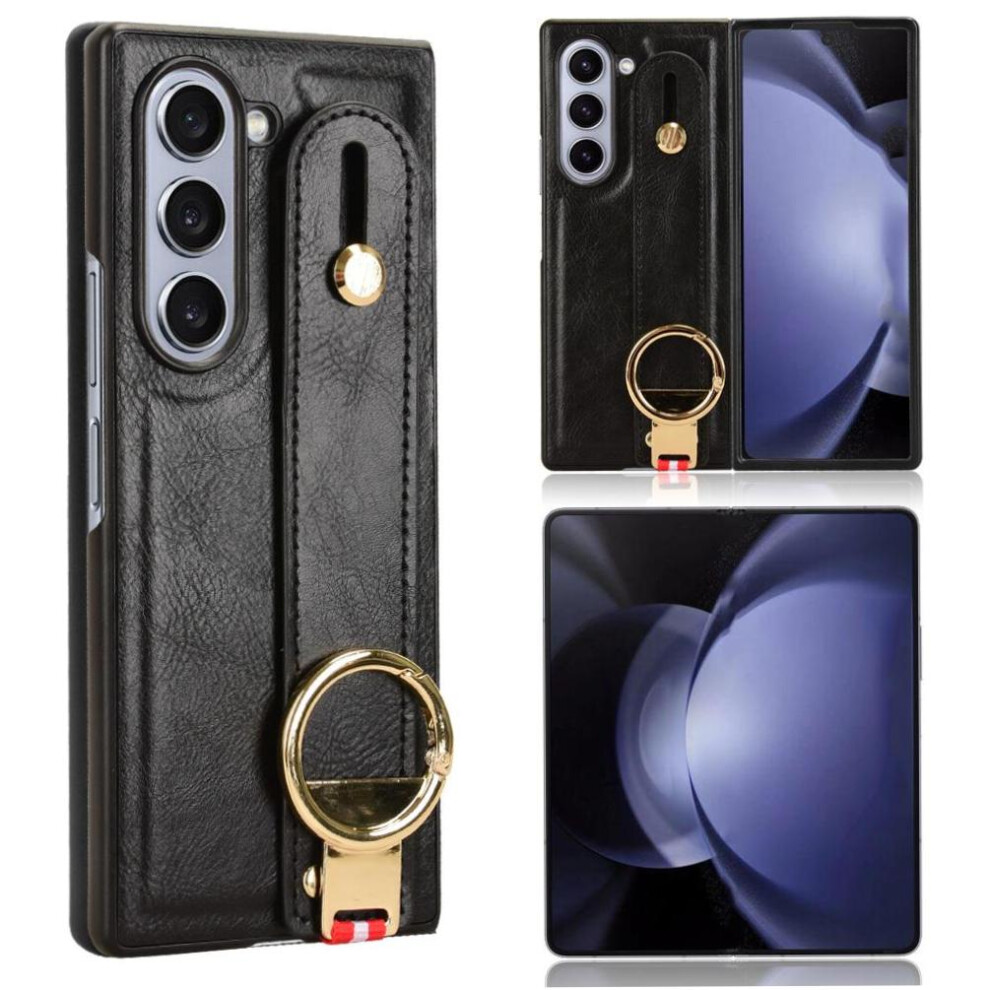 Case For Compatible With Samsung Galaxy Z Fold6 5G Wrist Strap Compatibility Convenience Premium Pu Leather 9085618766280