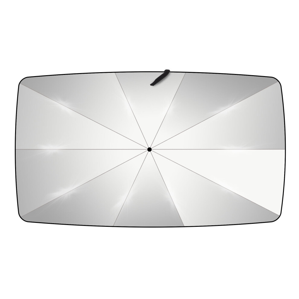 Windshield Sun Shade Umbrella, Car Windshield Sun Shade Foldable, Windshield Sunshade For Cars Sedan Black/Silver 9085618767515