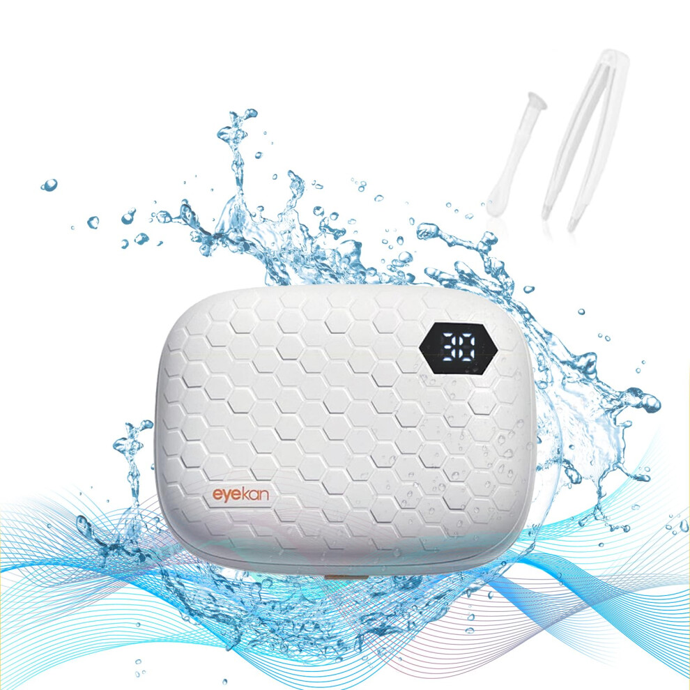 Ultrasonic Contact Lens Cleaner with Mirror, USB Automatic Deep Cleaning for Soft, Hard, Colored, RGP and OK Lenses