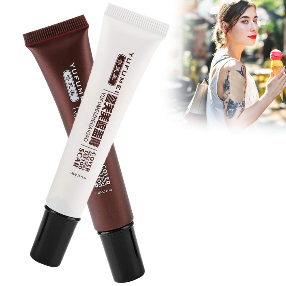 Cream Tattoo Concealer Waterproof Full Coverage For Scars Birthmarks Bruises Longlasting Natural