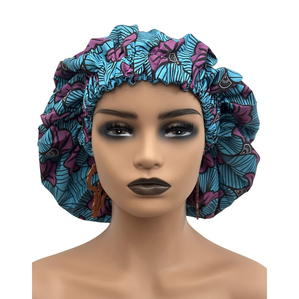 Silk Bonnet Cap Double Layer Design Reversible Satin Sleep Cap Machine Washable