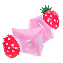 Kids Inflatable Arm Bands Swimming Floaties with Cute Strawberry Design for Pool Safety