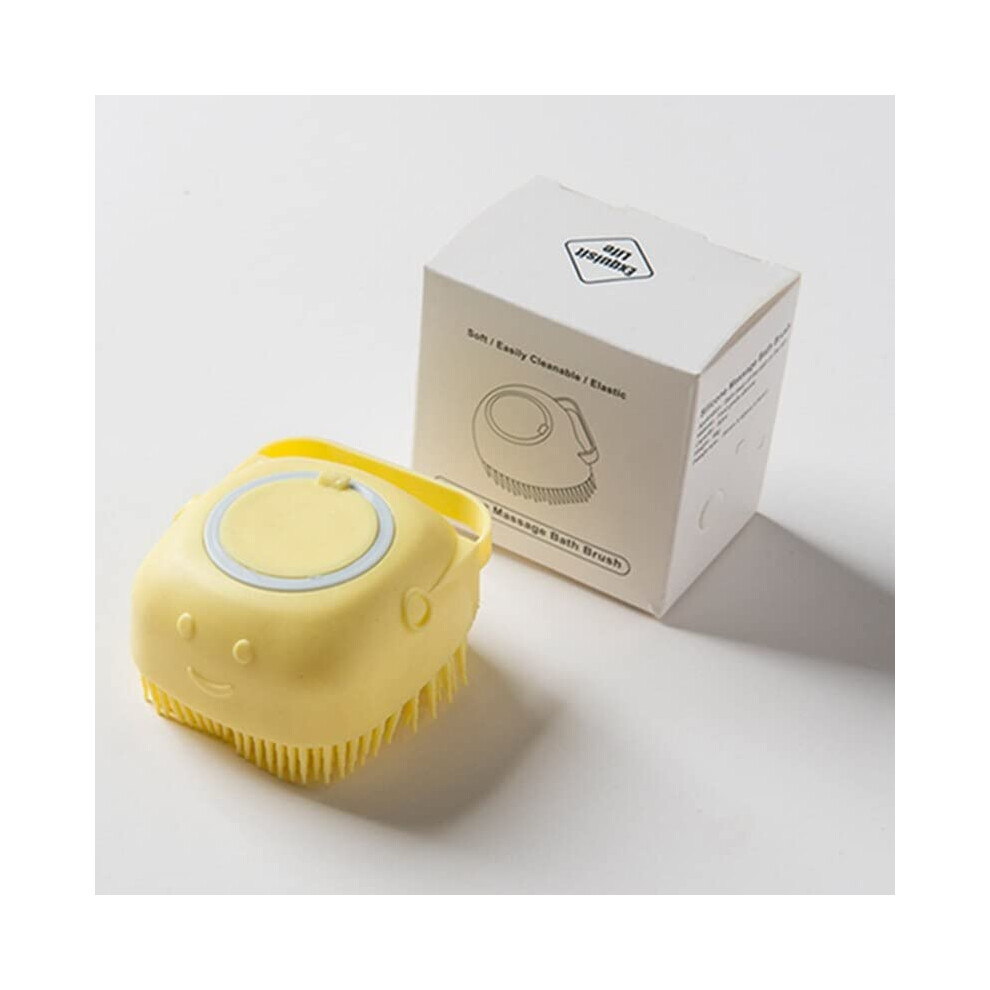 Silicone Bath Brush with Builtâin Shampoo Dispenser for Gentle Scalp Massage and Full Body Care