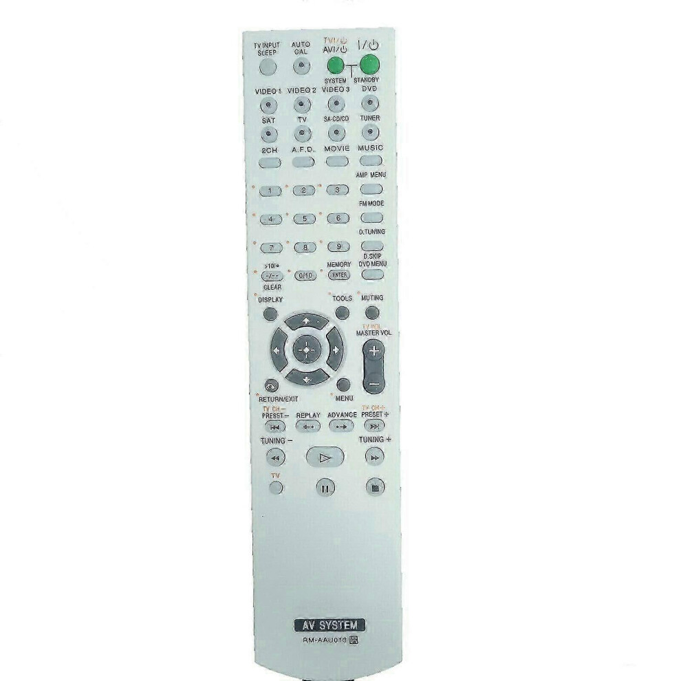 Rm-Aau013 For Sony Audio/Video Receiver Remote Control Ht-Ddw670 Str-Ks2300 Edition 0116 6935161619560