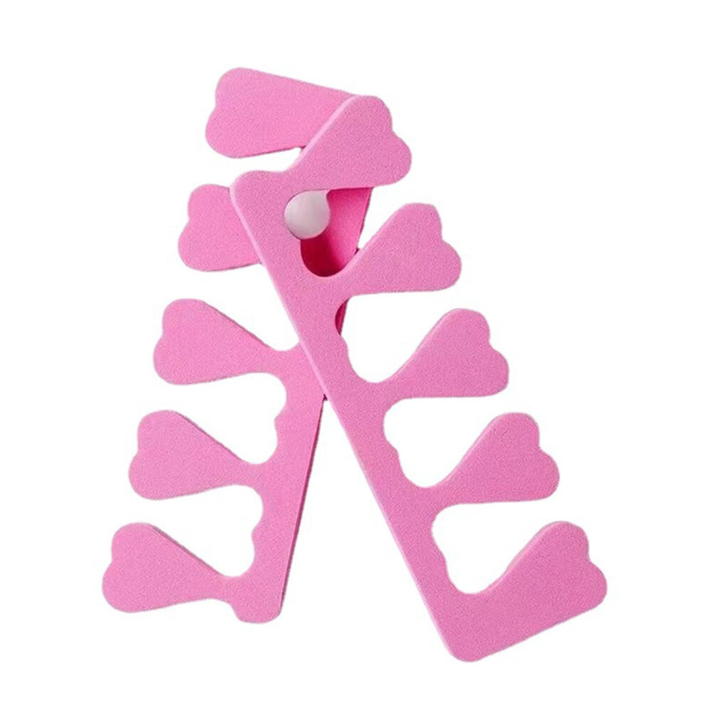 Pink Toe Separator Soft Elastic Sponge Pedicure Tool for Smudge Nail Polish and Nail Art